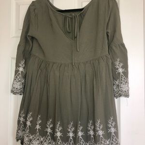 Olive colored Francesca’s dress